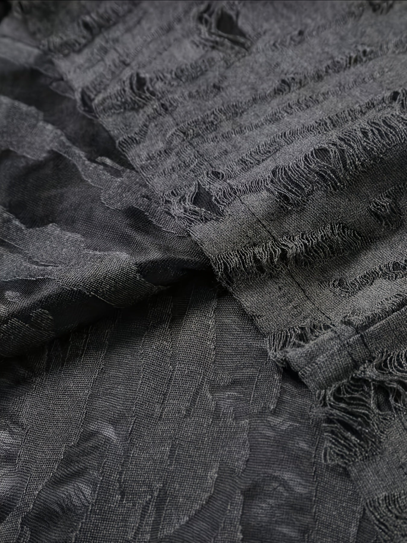 Distressed Jacquard Tank Top
