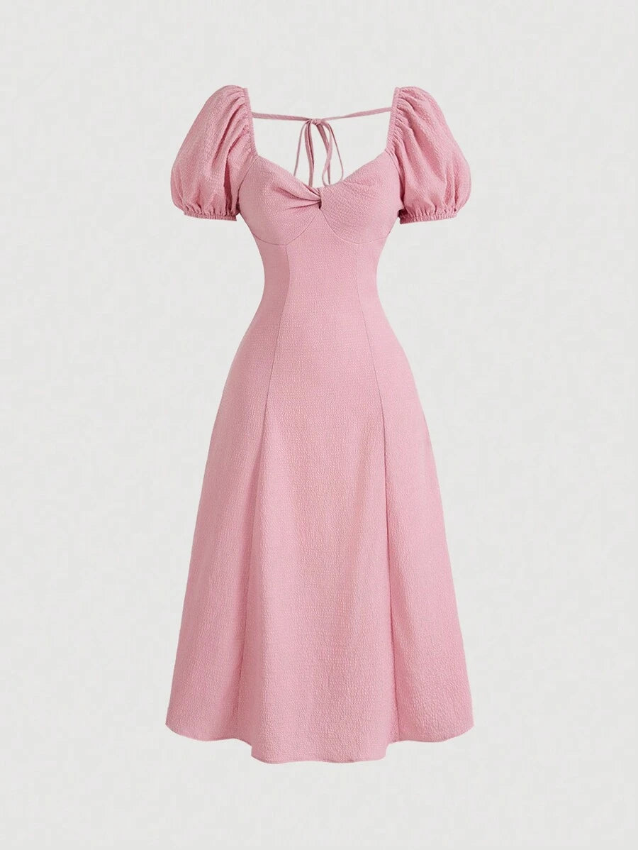 Bubble Sleeve Princess Style Dress