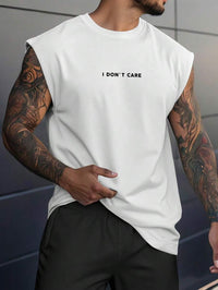 Men's Summer Tank Top "I don't care"