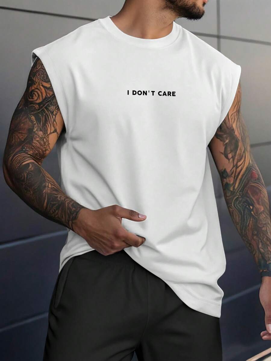 Men's Summer Tank Top "I don't care"