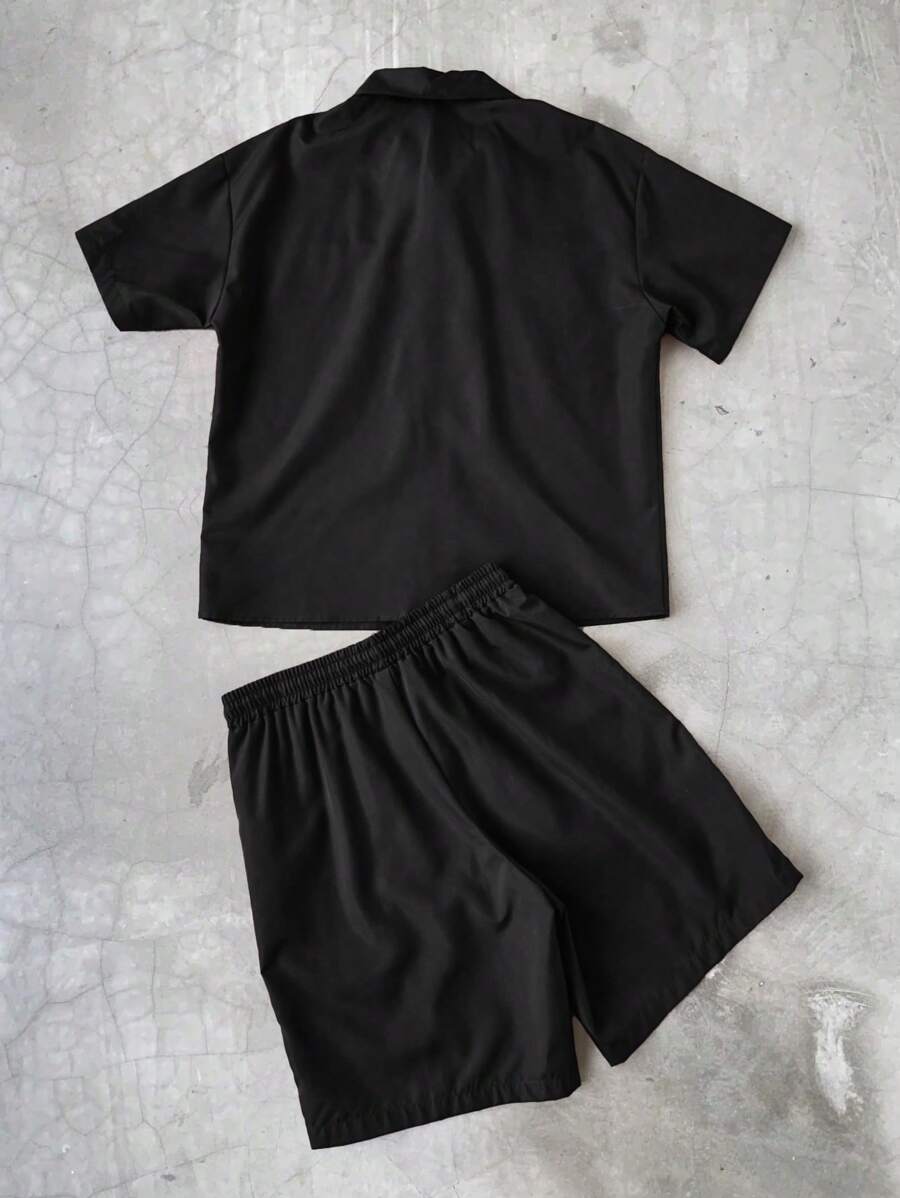 Star Print Shirt & Shorts Outfit