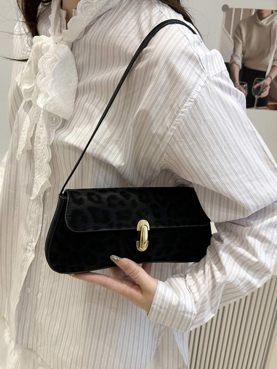 Vintage Faux Oiled Leather Underarm Bag