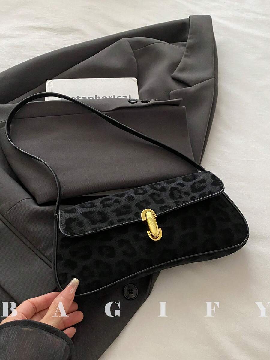 Vintage Faux Oiled Leather Underarm Bag