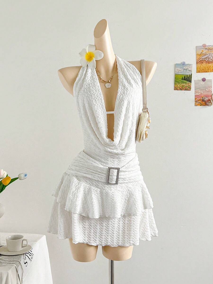 White Boho Mini Dress