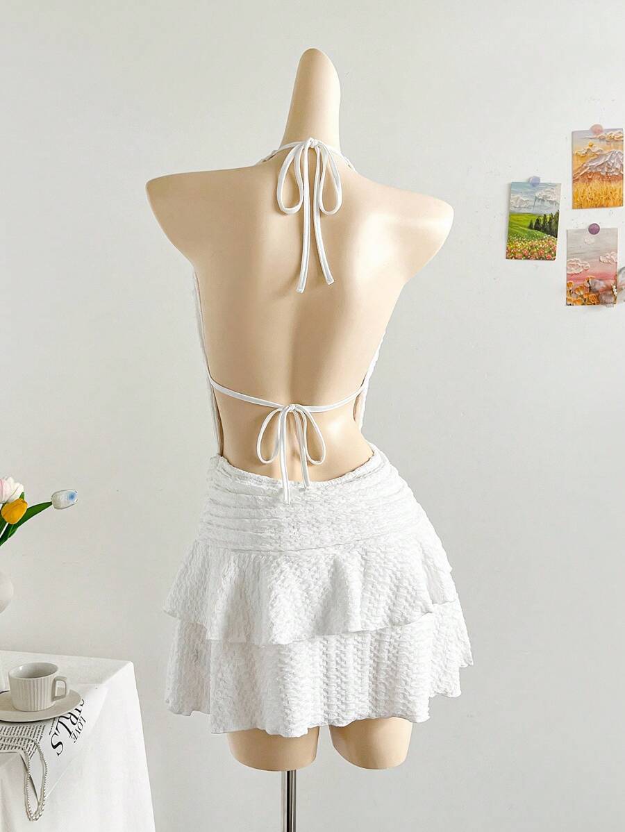 White Boho Mini Dress