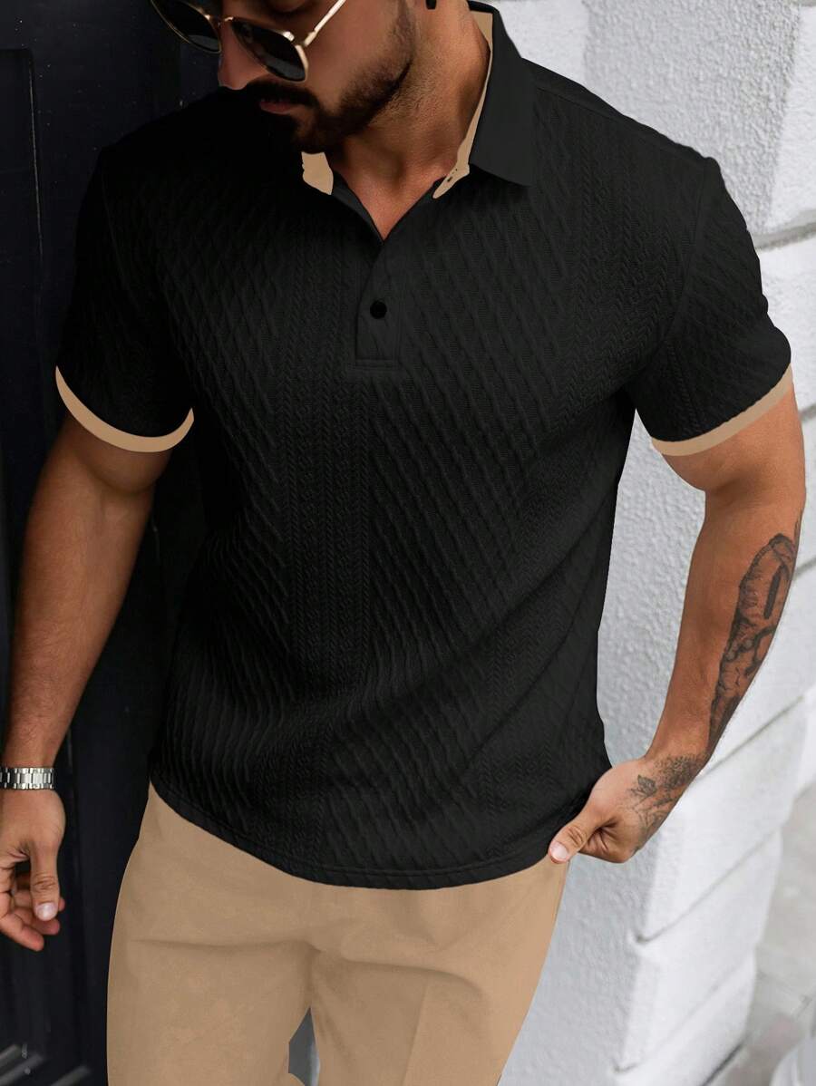 قميص بولو رجال غير رسمي للأعمال