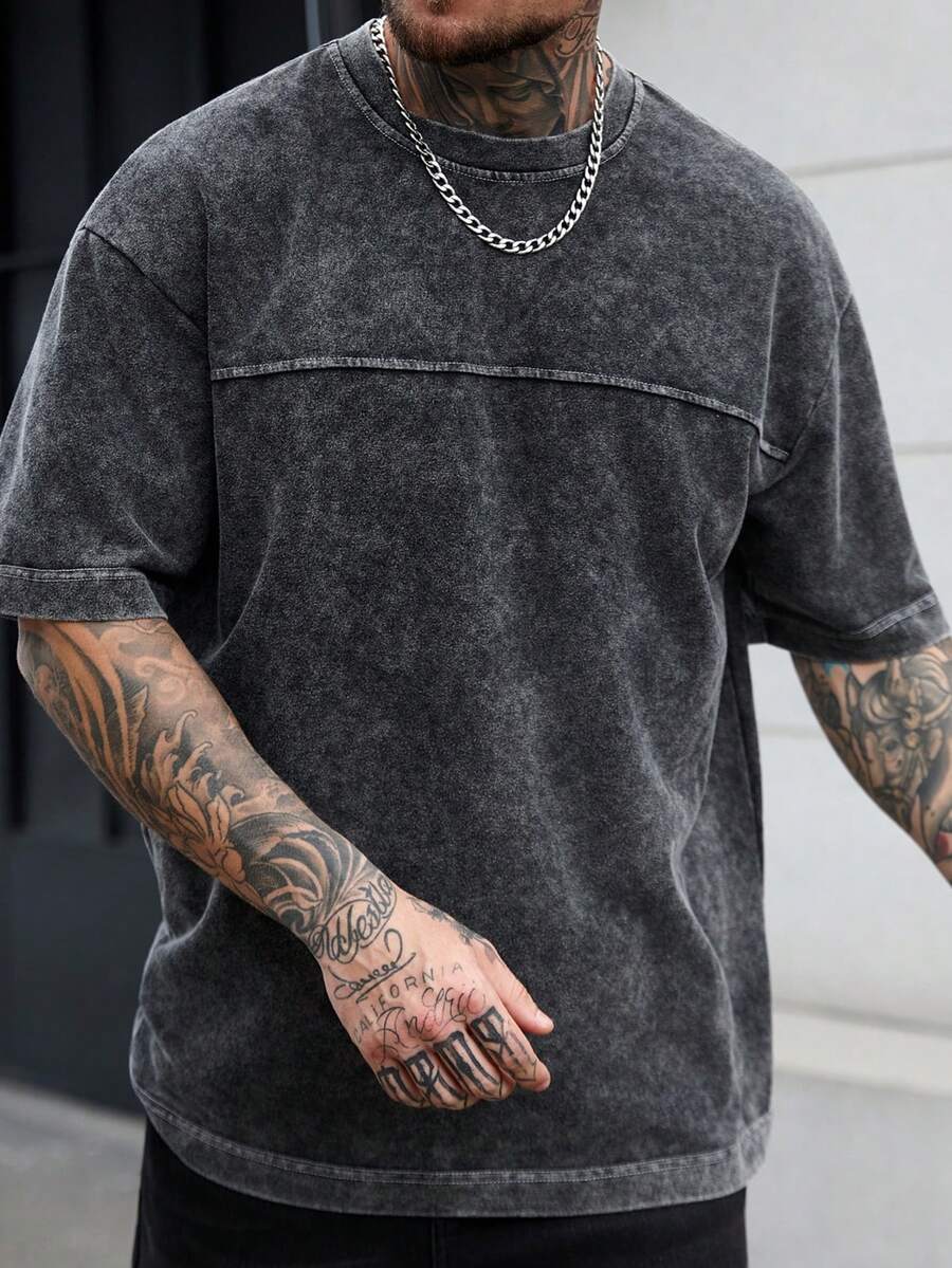 Gray Texture Streetwear T-Shirt