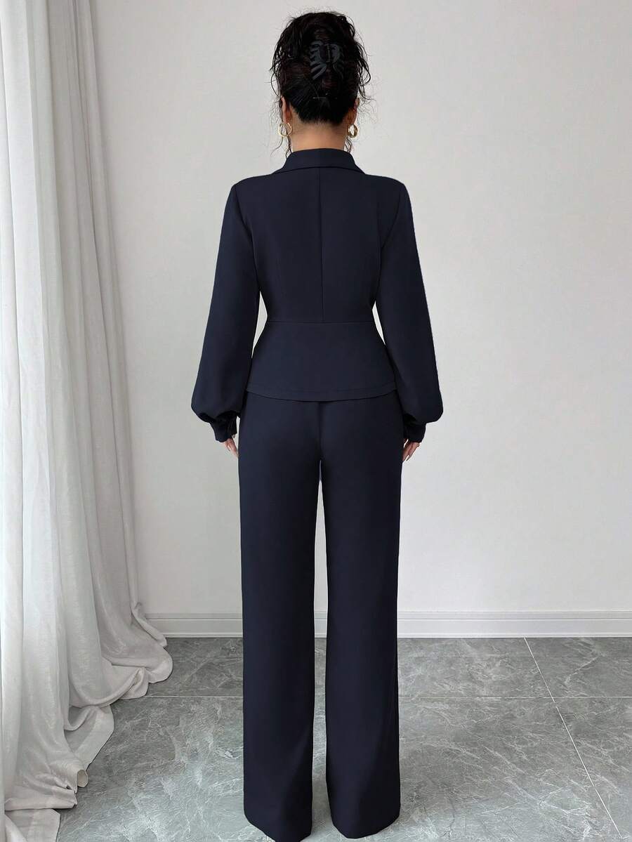 Women's Elegant Casual Crossed Collar Blazer