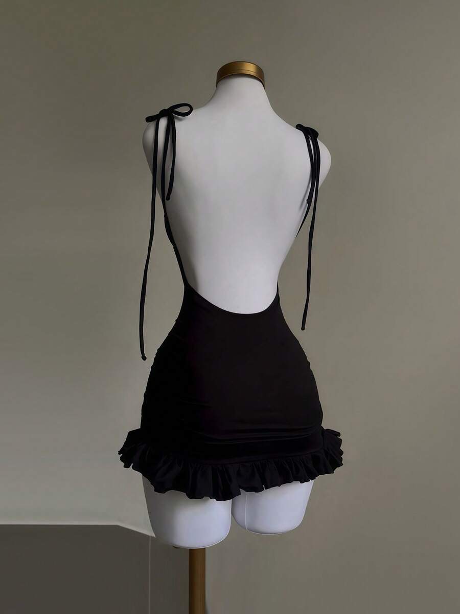 Sexy Backless Tie Strap Dress