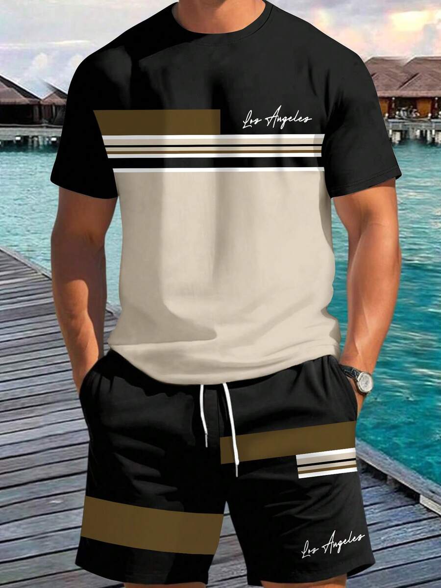 2pcs Men's 'Los Angeles' Shirt