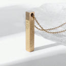 Ayatul Kursi Cube Necklace — Stainless Steel Pendant