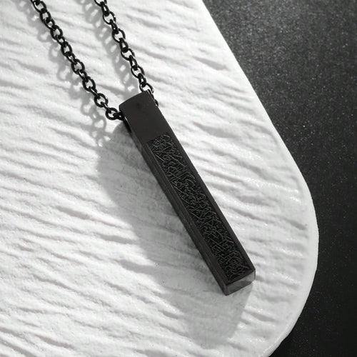 Ayatul Kursi Cube Necklace — Stainless Steel Pendant