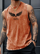 Fearless Wing Print Cotton Tank