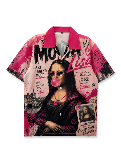 Retro Portrait Print Shirt