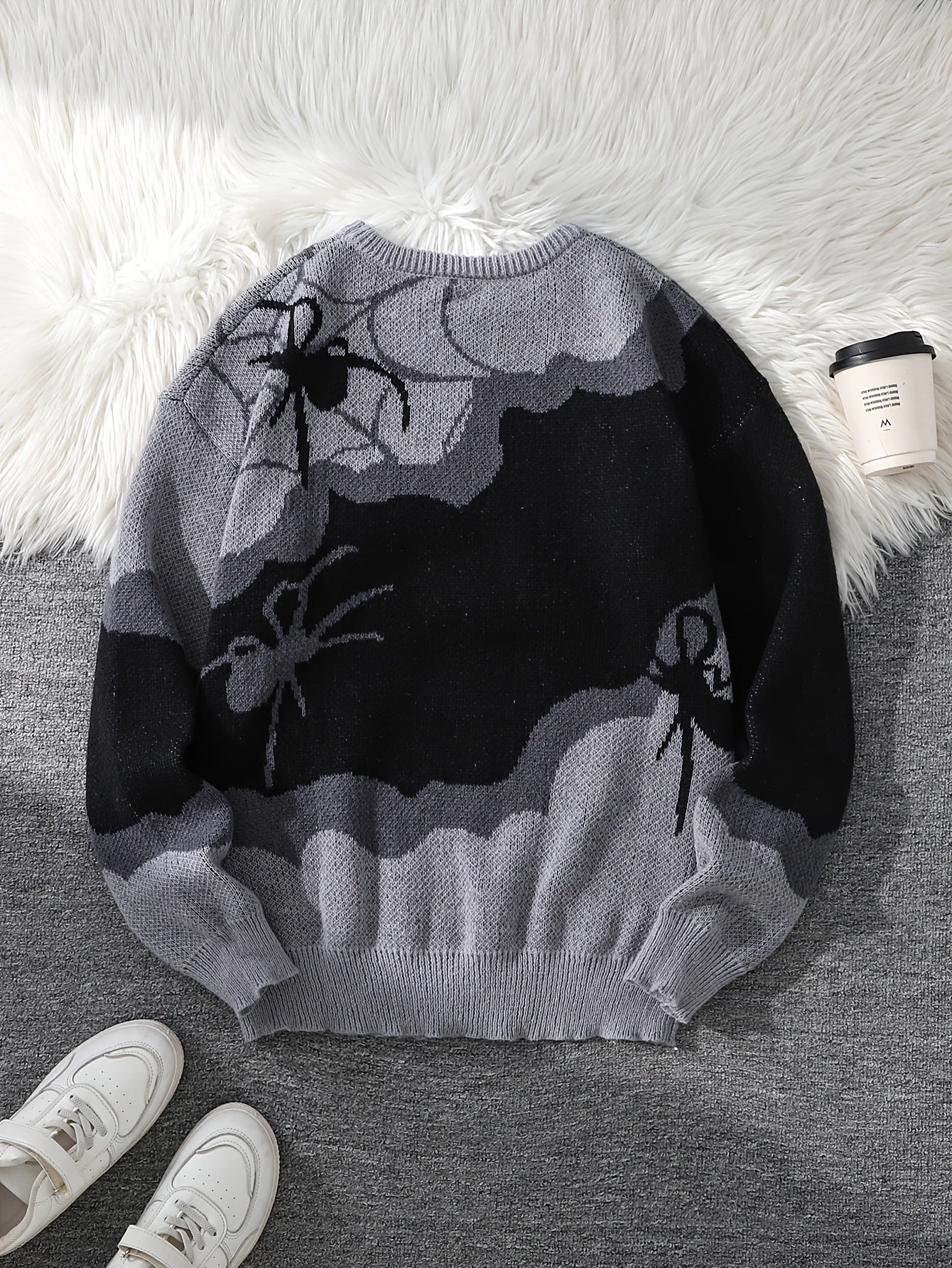 Spider Jacquard Knit Sweater