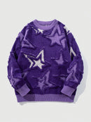 Star Pattern Knit Sweater