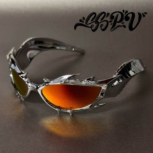 Flame Spike Horn-Rimmed Glasses