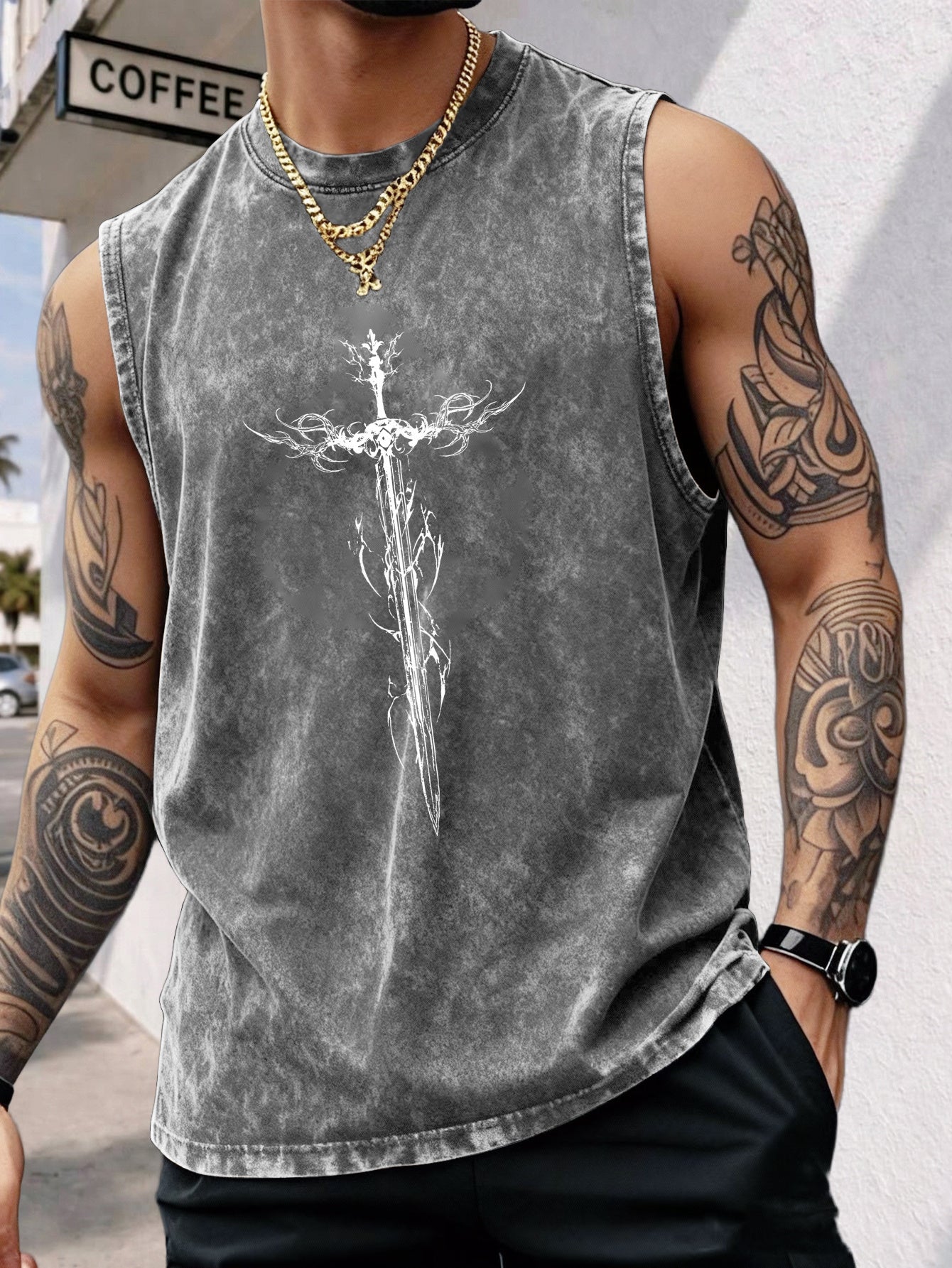 Dark Thorns Totem Washed Tank