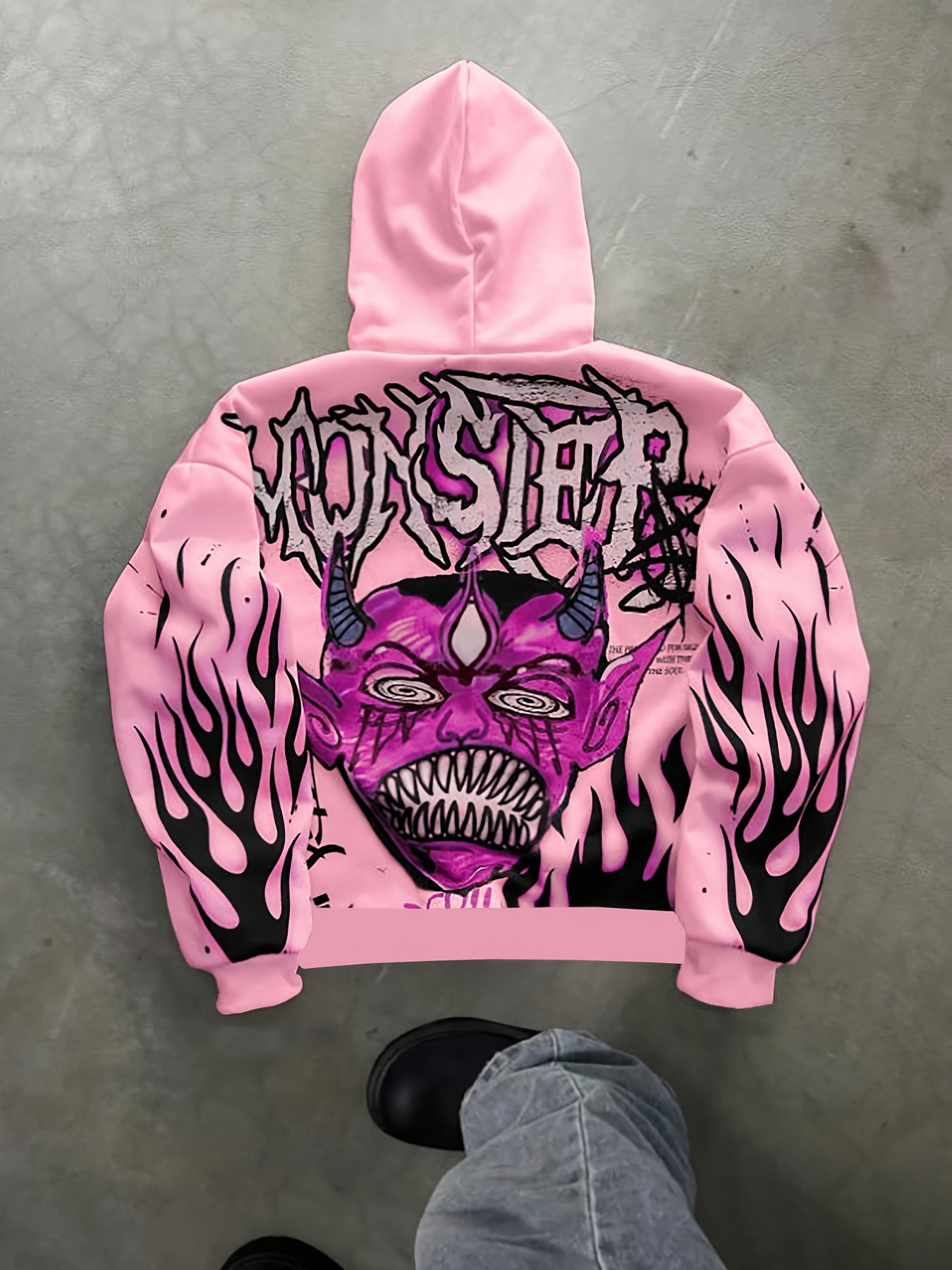 Casual Print Hooded Sweatshirt