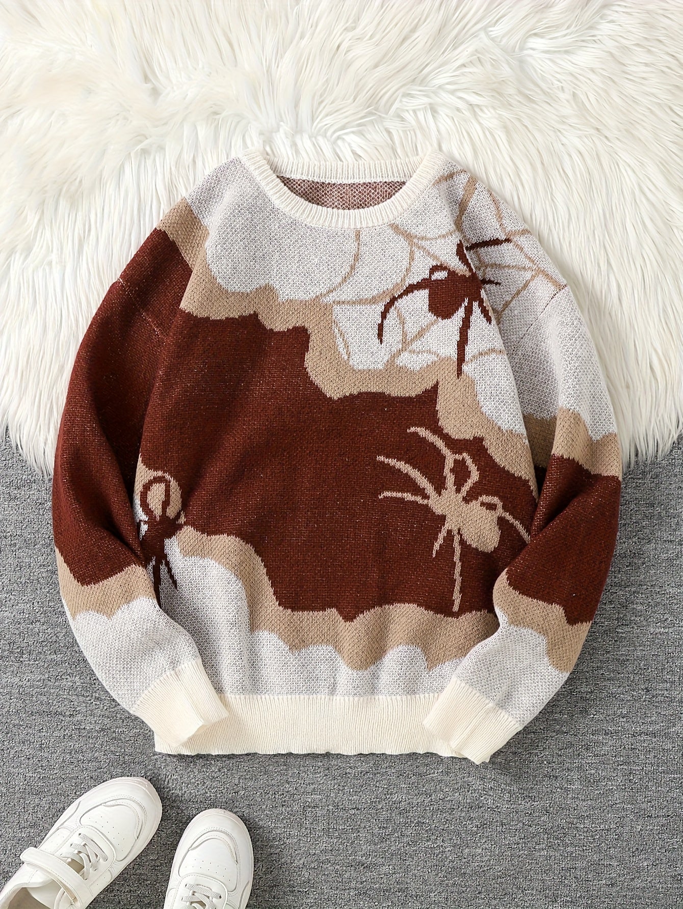 Spider Jacquard Knit Sweater