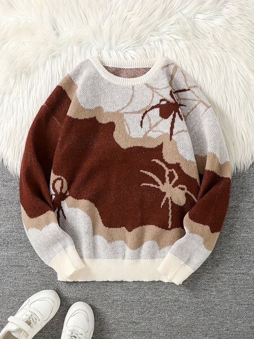 Spider Jacquard Knit Sweater