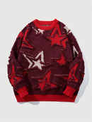 Star Pattern Knit Sweater