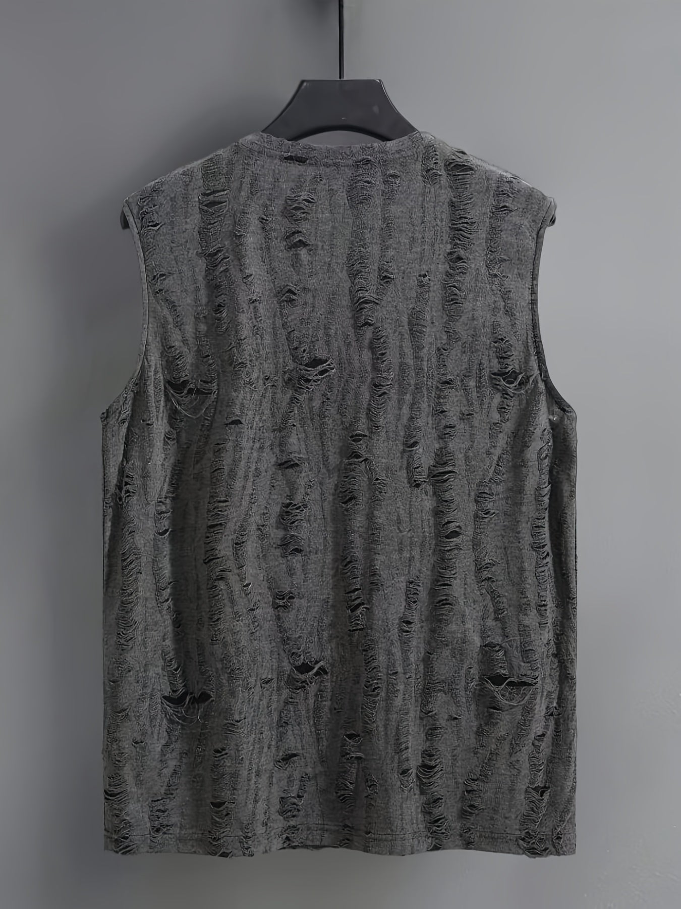 Distressed Jacquard Tank Top