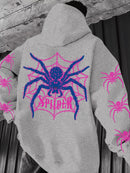 Y2K Spider Print Hoodie