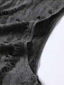 Distressed Jacquard Tank Top