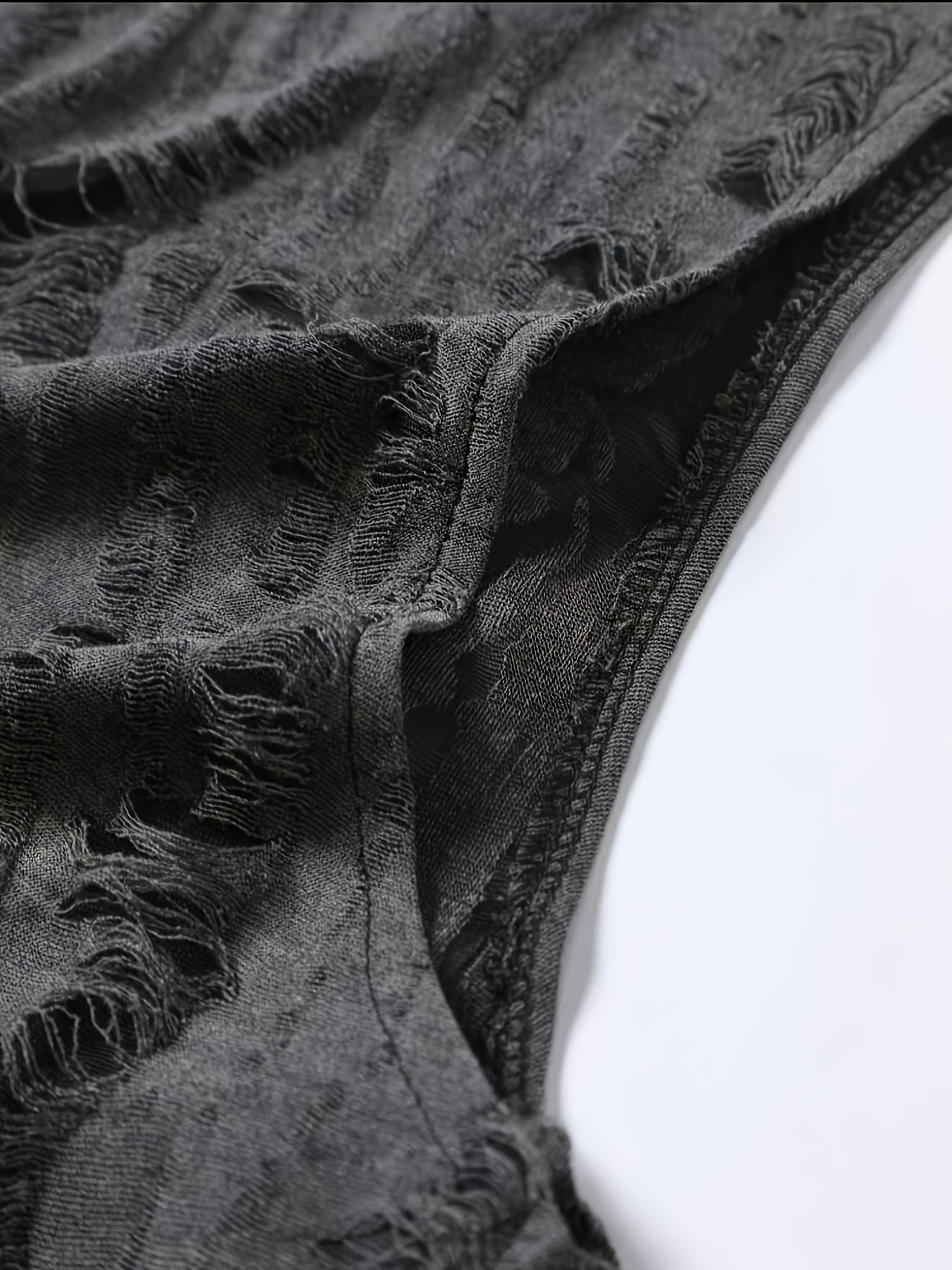 Distressed Jacquard Tank Top