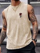 Skull Rose Washed Tank