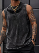 Fearless Wing Print Cotton Tank
