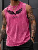 Fearless Wing Print Cotton Tank