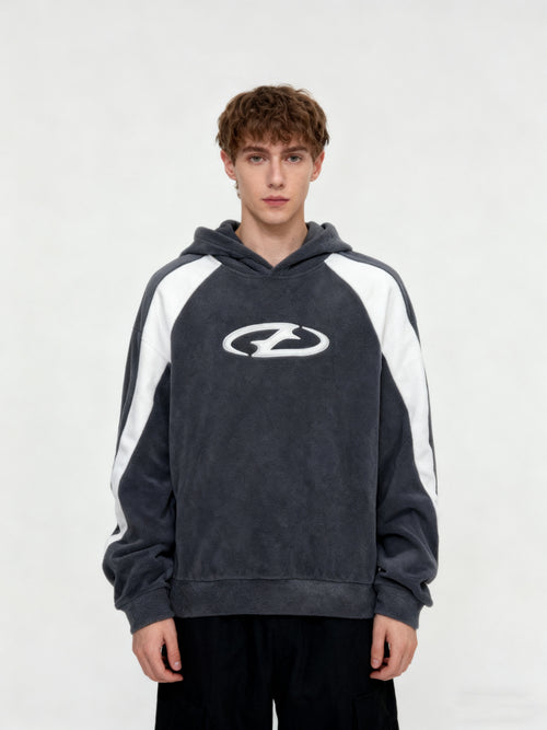 Plush Embroidered Hoodie