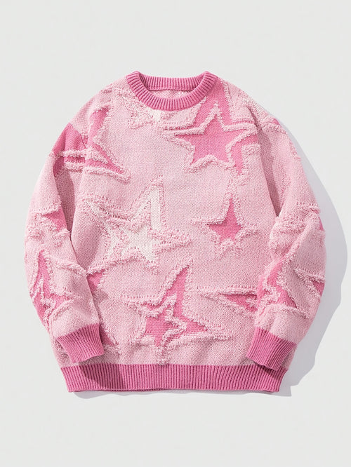Star Pattern Knit Sweater
