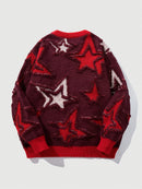 Star Pattern Knit Sweater