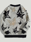 Star Pattern Knit Sweater