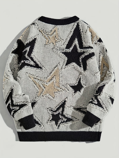Star Pattern Knit Sweater