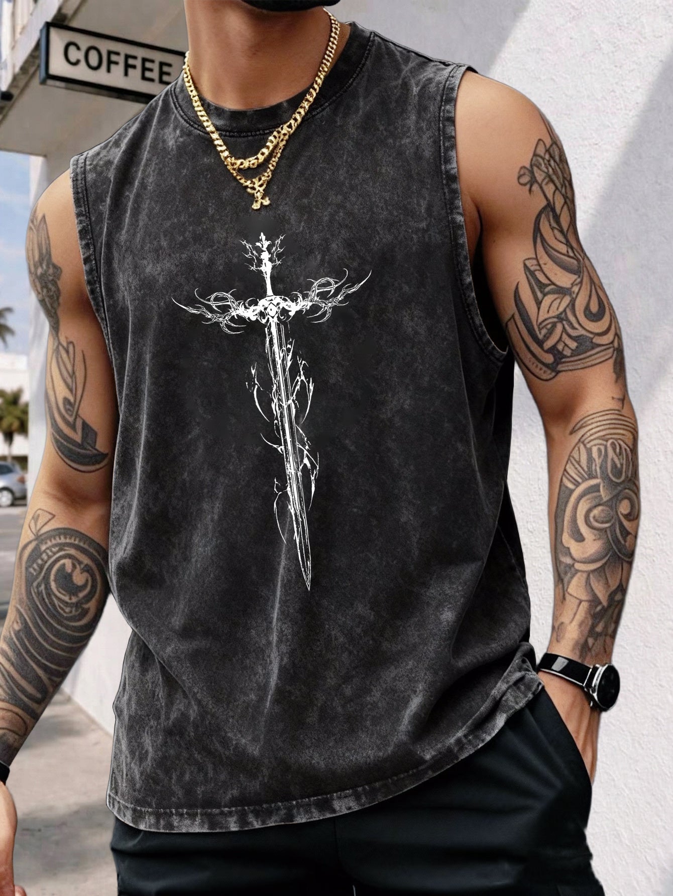 Dark Thorns Totem Washed Tank