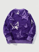 Star Pattern Knit Sweater