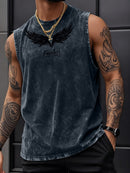 Fearless Wing Print Cotton Tank