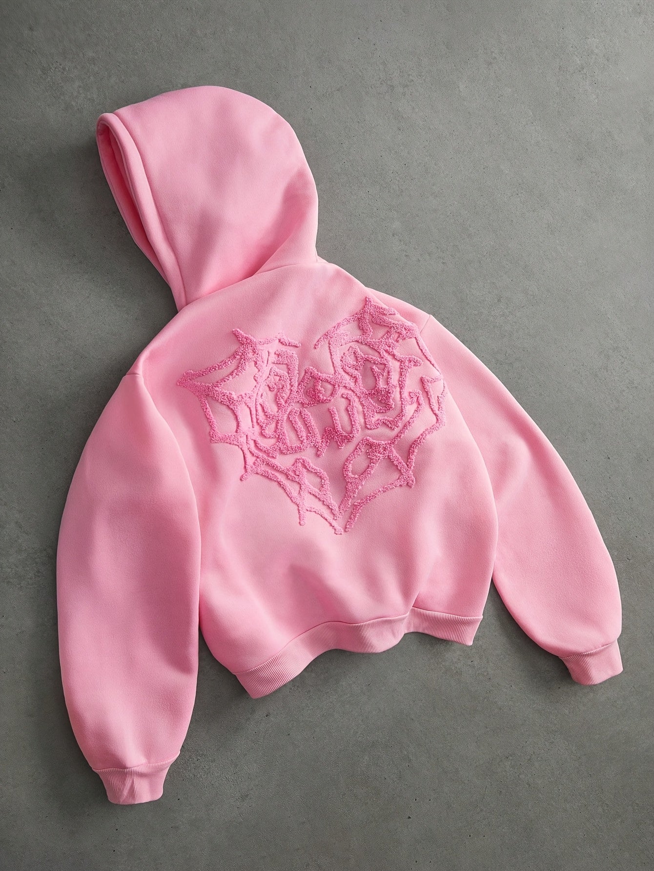 Spiderweb Heart Cropped Hoodie