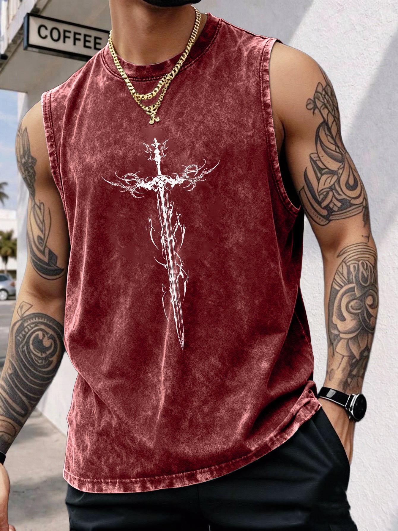 Dark Thorns Totem Washed Tank