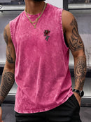 Skull Rose Washed Tank