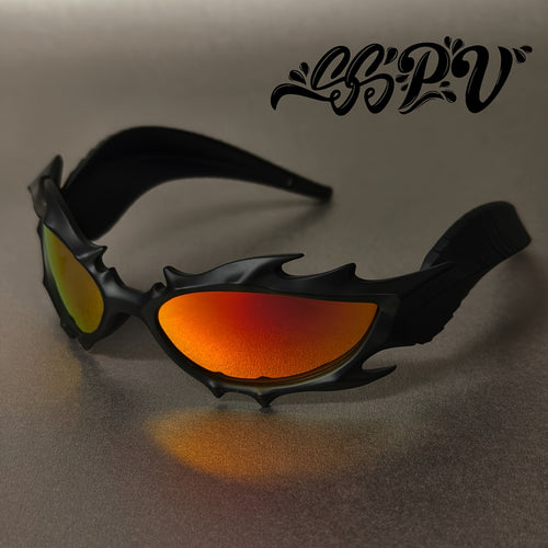 Flame Spike Horn-Rimmed Glasses