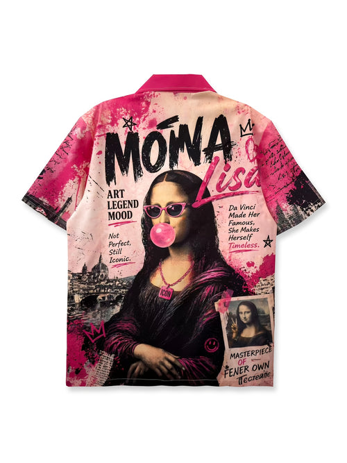 Retro Portrait Print Shirt