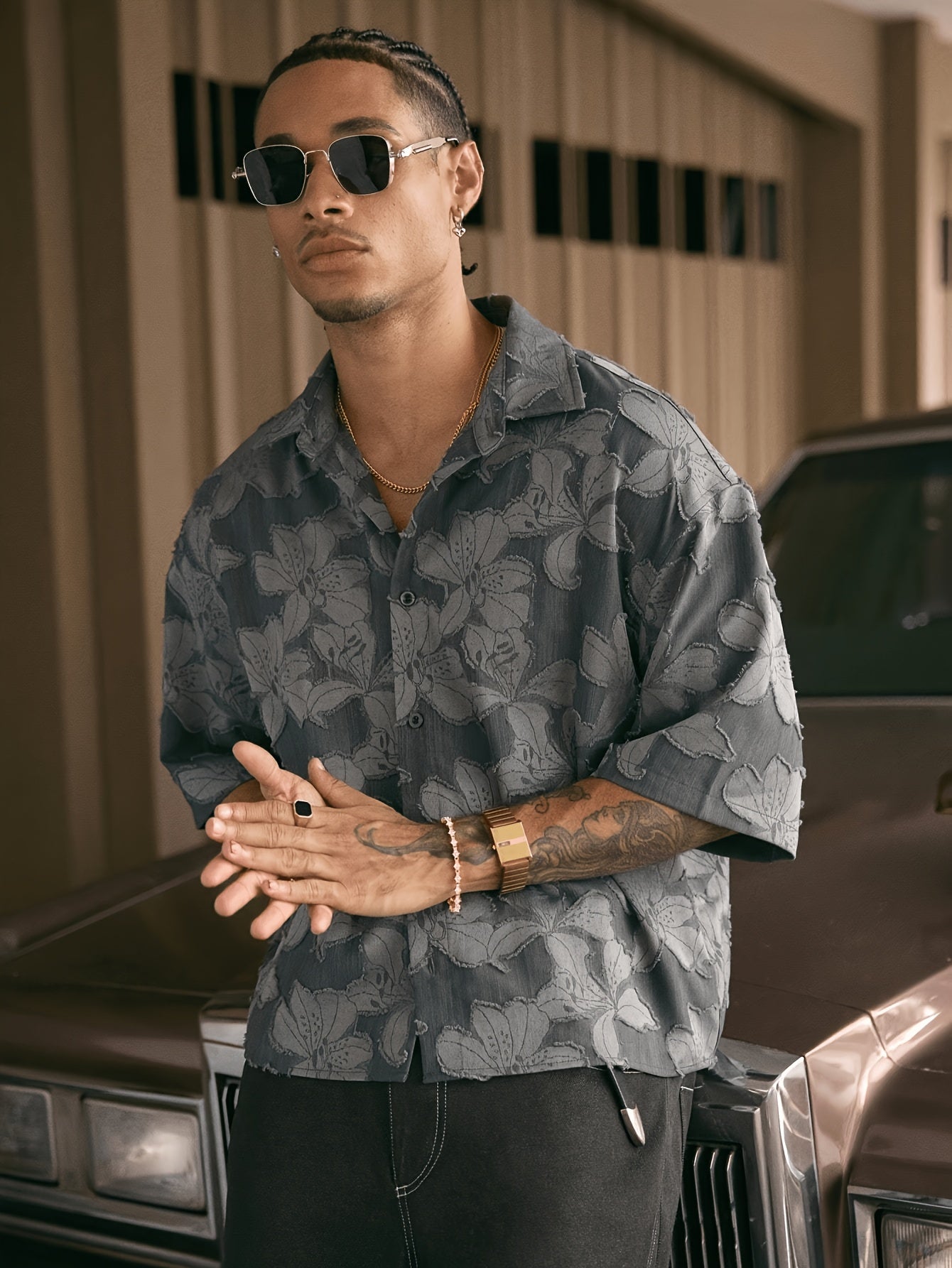 3D Jacquard Textured Shirt