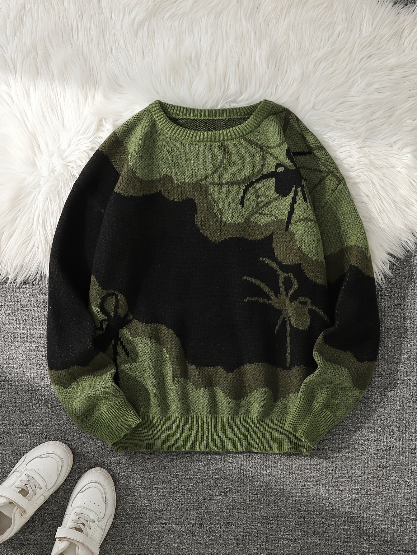 Spider Jacquard Knit Sweater