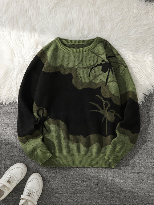 Spider Jacquard Knit Sweater