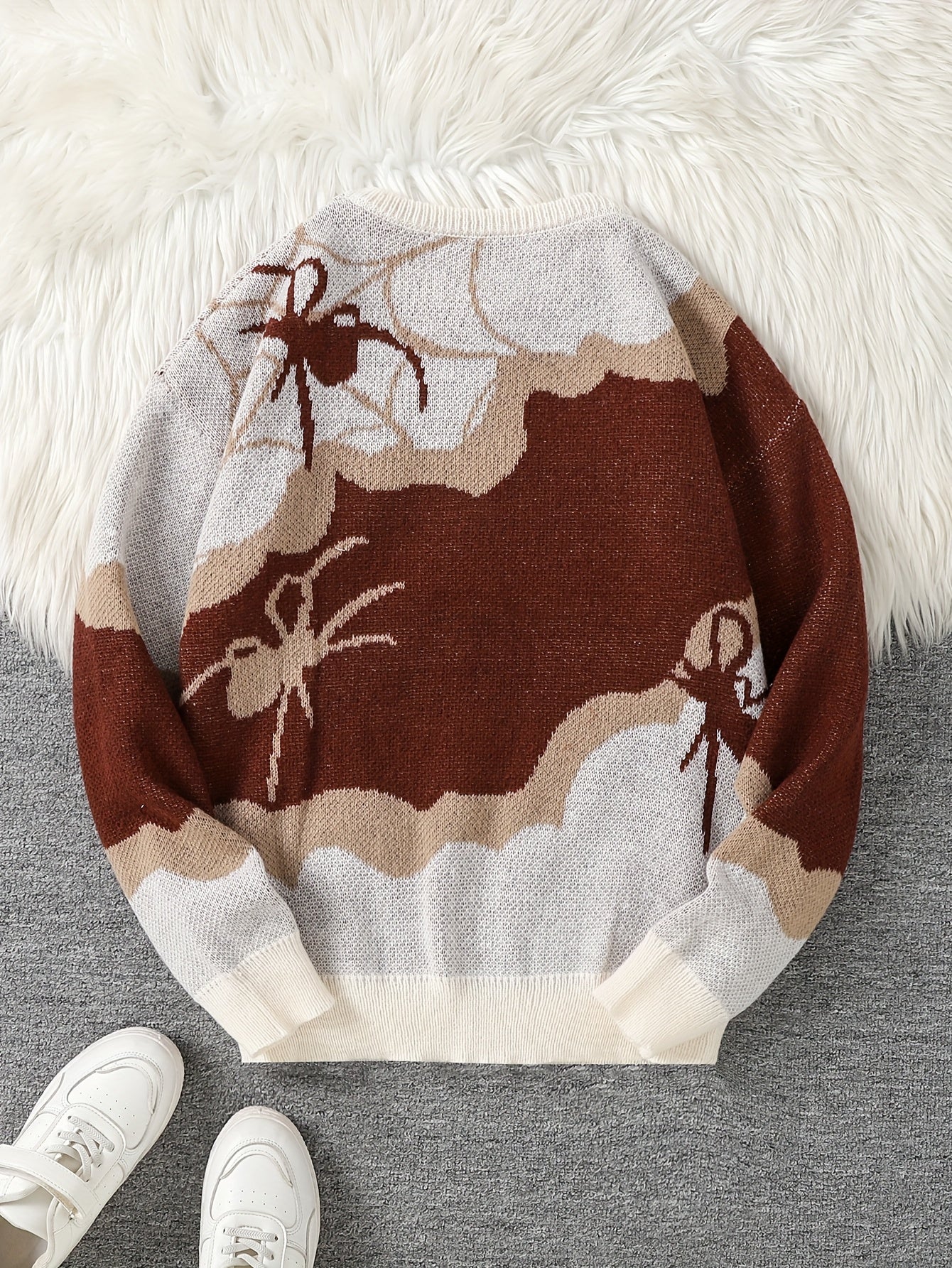 Spider Jacquard Knit Sweater